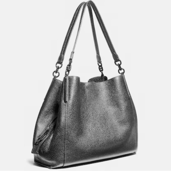 Coach Handbags - Coach Beautiful!!! Metallic Leather Dalton Shoulder Bag